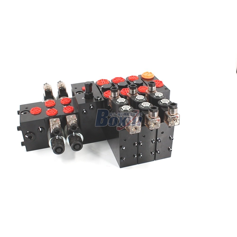 Solenoid Operated 6 Spool Hydraulic Sectional Valve DCV100E DCV58 main image